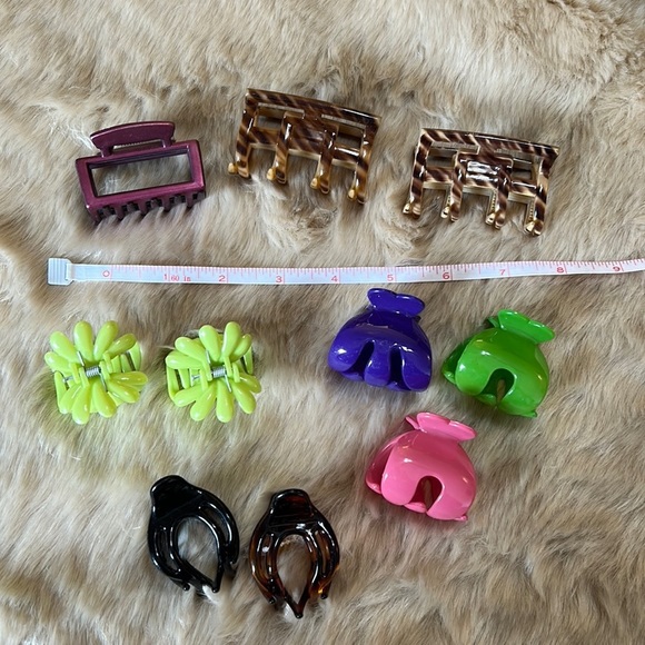 Hair clips different styles, color and sizes. Set of 10‎ - Picture 1 of 12